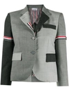 Thom Browne Grey Fun-mix Wool 2 Ply Fresco High Armhole Jacket In Grey