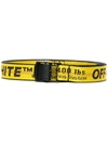 Off-white Logo-tape Adjustable-fit Belt In Gelb