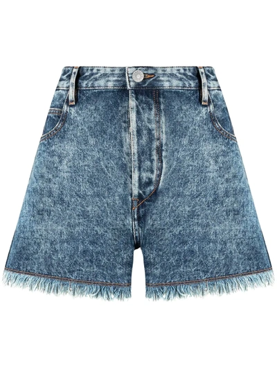 Isabel Marant Étoile Stonewash High Waisted Shorts In Blue