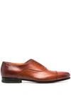 SANTONI LEATHER OXFORD SHOES