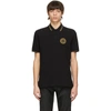 VERSACE JEANS COUTURE BLACK COIN LOGO POLO