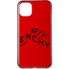 GIVENCHY RED REFRACTED LOGO IPHONE 11 CASE