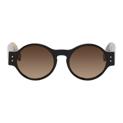Cutler And Gross Black & Tortoiseshell 1374 Sunglasses In Black/torto