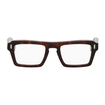 Cutler And Gross Square-frame Tortoiseshell Acetate Optical Glasses In Brown
