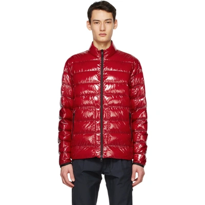 Moncler Agar Zip-up Padded Jacket In Red