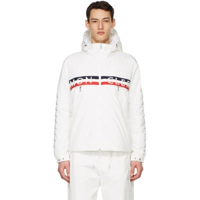 Moncler Olargues Logo Padded Jacket In White