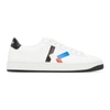 KENZO WHITE & BLUE K-LOGO KOURT SNEAKERS