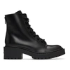 KENZO BLACK PIKE LACE-UP BOOTS