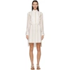 CHLOÉ WHITE COTTON STRIPED DRESS