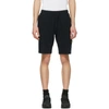 Stone Island Embroidered-logo Cotton Cargo Shorts In Black