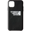 VETEMENTS BLACK 'LIMITED EDITION' LOGO IPHONE 11 PRO MAX CASE