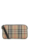BURBERRY EMBROIDERED COTTON AND POLYESTER SMALL CROSSBODY BAG  CHECKED BURBERRY DONNA TU
