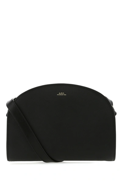 Apc Black Leather Demi Lune Shoulder Bag  Nd A.p.c. Donna Tu