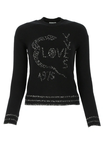 Saint Laurent Black Wool Sweater Nd  Donna M