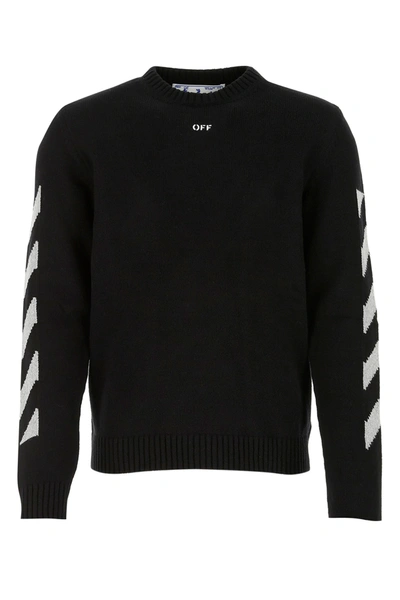 Off-white Black Cotton Blend Sweater Nd Off White Uomo S