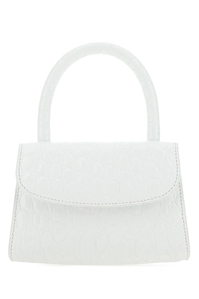 By Far White Leather Mini Circular Handbag Nd  Donna Tu