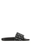 Mcm Monogram Logo Print Slide Sandals