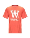 Double A By Wood Wood T-shirts In Orange