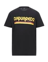 Dsquared2 T-shirts In Black