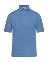 Filippo De Laurentiis Polo Shirts In Pastel Blue