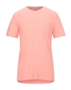 Selected Homme T-shirts In Salmon Pink