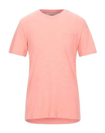 Selected Homme T-shirts In Salmon Pink