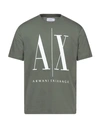 Armani Exchange T-shirts In Military Green