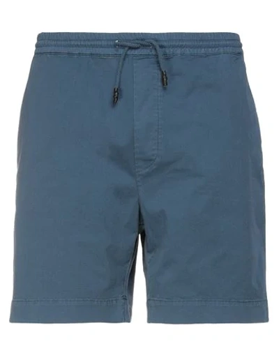 Pence Man Shorts & Bermuda Shorts Slate Blue Size Xl Cotton, Elastane