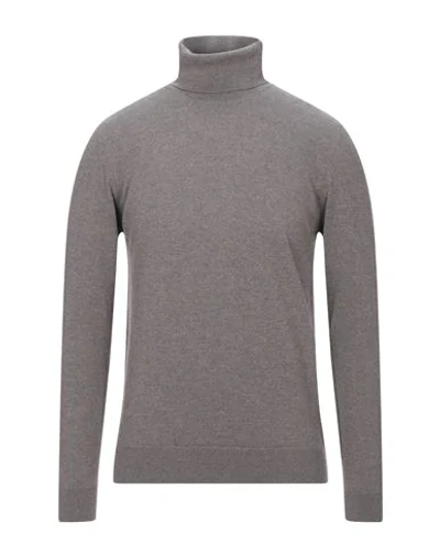 Alpha Studio Turtlenecks In Khaki