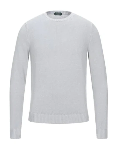 Zanone Sweaters In Light Grey