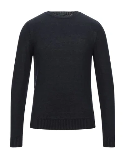 Zanone Sweaters In Dark Blue