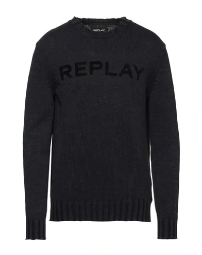 Replay Sweater In Dark Blue