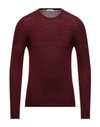 Paolo Pecora Sweaters In Maroon
