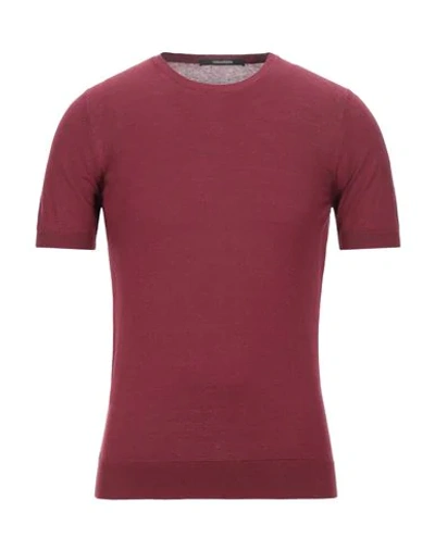 Tagliatore Sweaters In Maroon