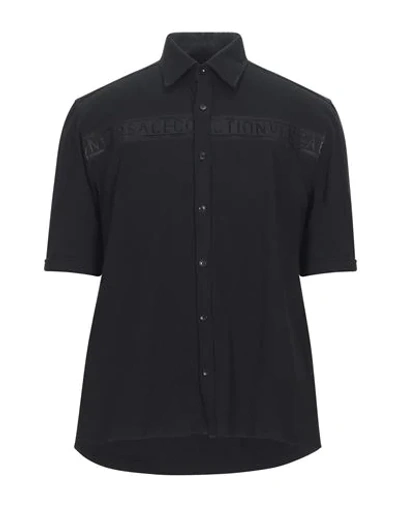 Versace Solid Color Shirt In Black