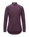 Tommy Jeans Checked Shirt In Maroon