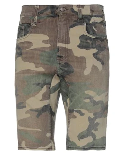 R13 Denim Shorts In Military Green