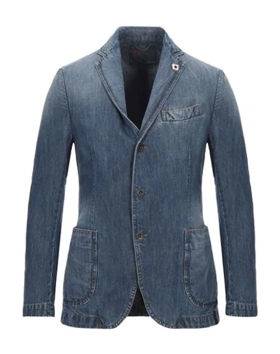 Lardini Suit Jackets In Blue