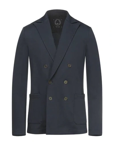 T-jacket By Tonello Suit Jackets In Dark Blue