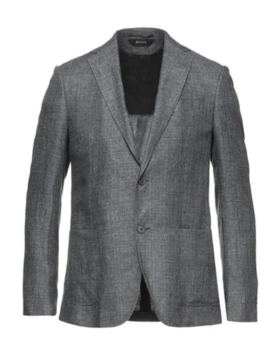 Z-zegna Suit Jackets In Grey