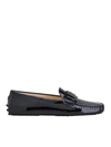 TOD'S LOGO DETAIL LOAFERS IN BLACK