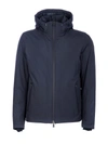 HERNO PADDED HOODED JACKET IN BLUE
