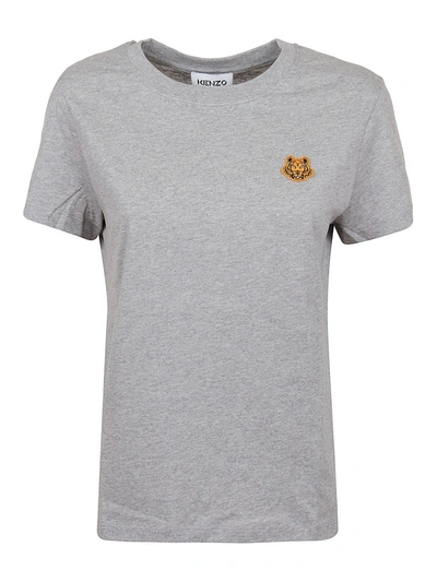 Kenzo Tiger Crest Classic T-shirt In Grey