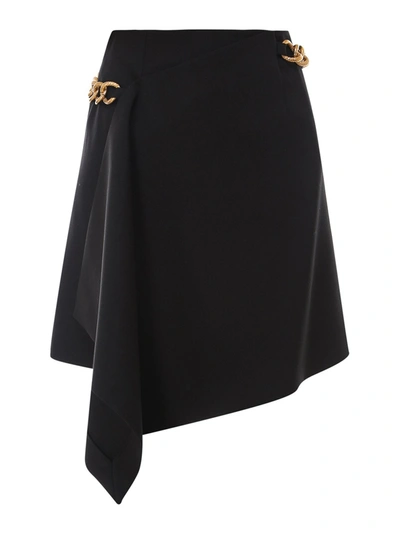 Givenchy Grain De Poudre Virgin Wool Miniskirt In Black