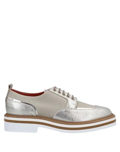 Santoni Lace-up Shoes In Platinum