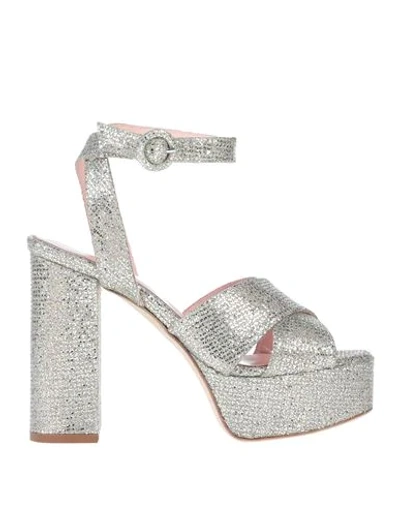 Anna F Sandals In Platinum