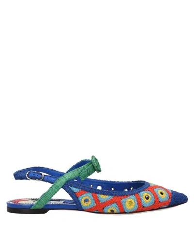 Dolce & Gabbana Ballet Flats In Bright Blue