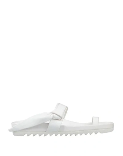 Rick Owens Toe Strap Sandals In White