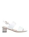 CLERGERIE CLERGERIE WOMAN SANDALS WHITE SIZE 7 LAMBSKIN,17002371BO 9