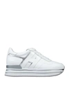 Hogan Sneaker Low H483 Kalbsleder Logo Weiss-kombi In White